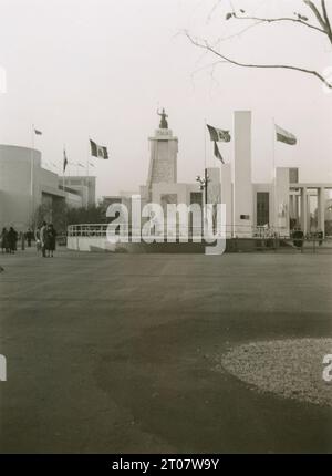 Photographie antique, le Pavillon italien à l'exposition universelle de New York en 1939. SOURCE : PHOTOGRAPHIE ORIGINALE Banque D'Images