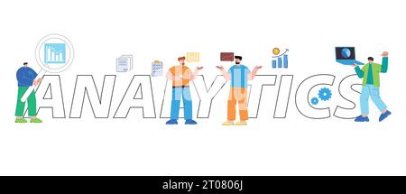 Rapport d'informations sur les données d'analyse graphique progression profit analyste de recherche financière Illustration de Vecteur