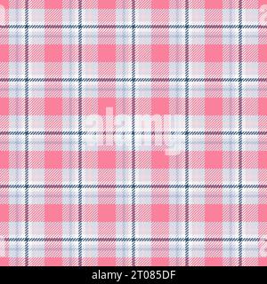 Vérifiez le motif sans couture. Carreaux couleur rose écossais. Motif tartan répétitif. Flanelle écossaise répétée. Imprimés en tissu Madras. Treillis de laine neutre Illustration de Vecteur