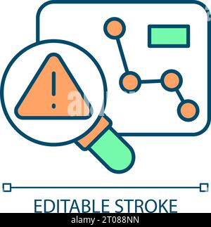 Icône d'analyse infrarouge de ligne fine colorée 2D modifiable Illustration de Vecteur