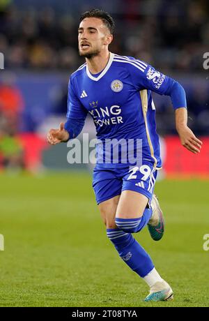 Leicester, Royaume-Uni. 4 octobre 2023. Yunus AkgŸn de Leicester City pendant le match du championnat Sky Bet au King Power Stadium, Leicester. Le crédit photo devrait se lire : Andrew Yates/Sportimage crédit : Sportimage Ltd/Alamy Live News Banque D'Images