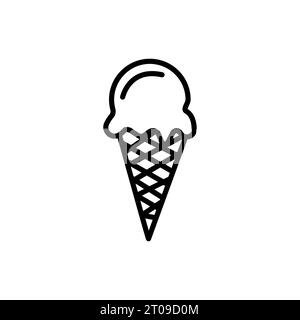 Icon Line de crème glacée. Concept de nourriture et dessert. Élément de symbole d'illustration vectorielle pour la conception Web et les applications Illustration de Vecteur