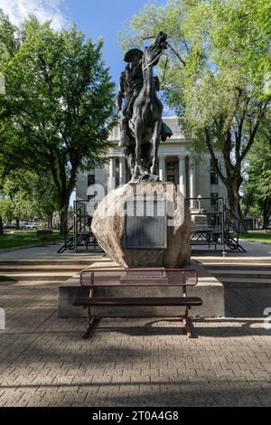 Statue de Rough Riders à Prescott, Arizona sur la place de la ville Banque D'Images