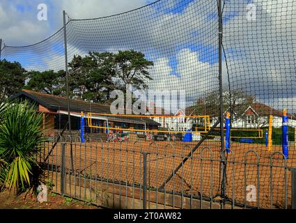 Centre de volleyball de plage Victoria Park, Cardiff. Prise en octobre 2023. Banque D'Images