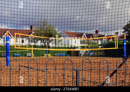 Centre de volleyball de plage Victoria Park, Cardiff. Prise en octobre 2023. Banque D'Images