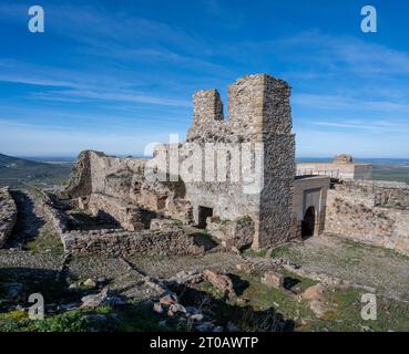 L'Alcazaba de Reina situé en Estrémadure Espagne Banque D'Images