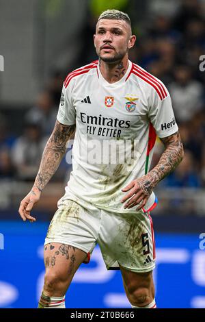 Milan, Italie. 03 octobre 2023. Stade San Siro, 03.10.23 Morato (5 Benfica Lisbona) lors du match de phase de groupes de la Ligue des Champions entre le FC Internazionale et Benfica au stade San Siro de Milan, Italie football (Cristiano Mazzi/SPP) crédit : SPP Sport Press photo. /Alamy Live News Banque D'Images