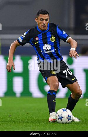 Milan, Italie. 03 octobre 2023. Stade San Siro, 03.10.23 Alexis Sanchez (70 FC Internazionale) lors du match de phase de groupes de la Ligue des Champions entre le FC Internazionale et Benfica au stade San Siro de Milan, Italie football (Cristiano Mazzi/SPP) crédit : SPP Sport Press photo. /Alamy Live News Banque D'Images