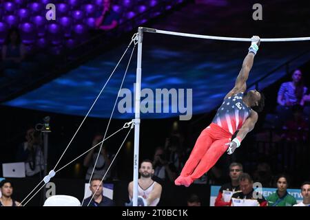 Anvers, Belgique. 05 octobre 2023. RICHARD Frederick (USA) HB lors de la 52e édition des Championnats du monde de gymnastique artistique - finale individuelle masculine, gymnastique à Anvers, Belgique, octobre 05 2023 crédit : Agence photo indépendante/Alamy Live News Banque D'Images