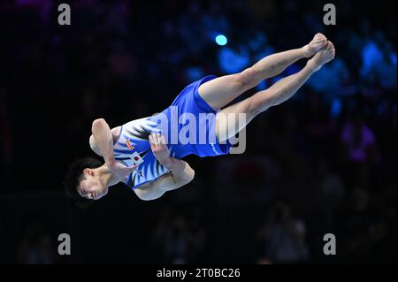 Anvers, Belgique. 05 octobre 2023. HASHIMOTO Daiki (JAP) lors du 52e Championnat du monde de gymnastique artistique - finale individuelle masculine, gymnastique à Anvers, Belgique, octobre 05 2023 crédit : Agence photo indépendante/Alamy Live News Banque D'Images