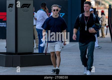 Lusail, Losail, octobre 05, Liam Lawson, de Nouvelle-Zélande, concourt pour AlphaTauri. Le build up, ronde 18 du championnat de Formule 1 2023. Crédit : Michael Potts/Alamy Live News Banque D'Images