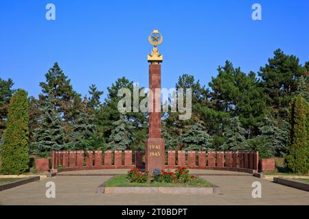 Monument aux héros soviétiques de la Seconde Guerre mondiale au complexe commémoratif de l'éternité à Chisinau, Moldavie Banque D'Images
