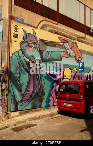 graffiti art psiri athènes Banque D'Images
