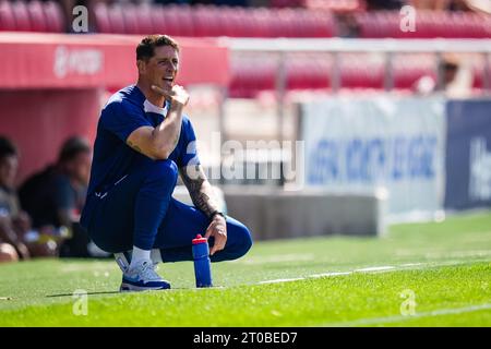 Madrid, Espagne. 04 octobre 2023. Madrid - Fernando Torres de l'Atletico Madrid O19 lors de la 2e étape de la phase de groupes de l'UEFA Youth League entre l'Atletico Madrid O19 et le Feyenoord O19 au Centro Deportivo Wanda Alcala de Henares le 4 octobre 2023 à Madrid, Espagne. Crédit : photos boîte à boîte/Alamy Live News Banque D'Images