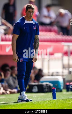 Madrid, Espagne. 04 octobre 2023. Madrid - Fernando Torres de l'Atletico Madrid O19 lors de la 2e étape de la phase de groupes de l'UEFA Youth League entre l'Atletico Madrid O19 et le Feyenoord O19 au Centro Deportivo Wanda Alcala de Henares le 4 octobre 2023 à Madrid, Espagne. Crédit : photos boîte à boîte/Alamy Live News Banque D'Images