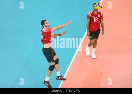 Mohamed Masoud, Ahmed Shafik (Égypte). Championnat du monde de volleyball 2022. Banque D'Images