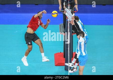 Ahmed Shafik (Égypte). Championnat du monde de volleyball 2022. Banque D'Images