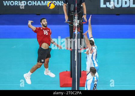 Ahmed Shafik (Égypte). Championnat du monde de volleyball 2022. Banque D'Images