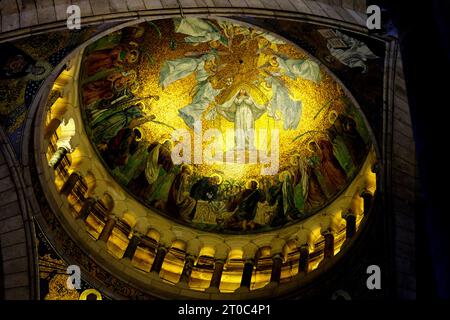 Chapelle de la Vierge Marie est située dans le dôme nord de la Basilique Sacré coeur dans le quartier Montmartre à Paris Banque D'Images