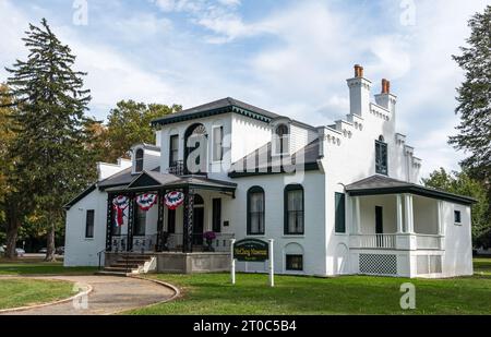 Le musée McClurg, qui abrite la Chautauqua County Historical Society et construit en 1818 à Westfield, New York, États-Unis Banque D'Images