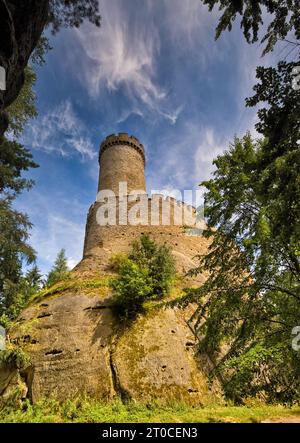 Kokořín château près de Mělník à Stredocesky kraj (région de Bohème centrale), République tchèque Banque D'Images