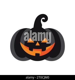 Plat Halloween Pumpkin Illustration de Vecteur