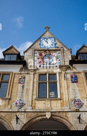 Je regarde l'édifice Guildhall à Peterborough Banque D'Images