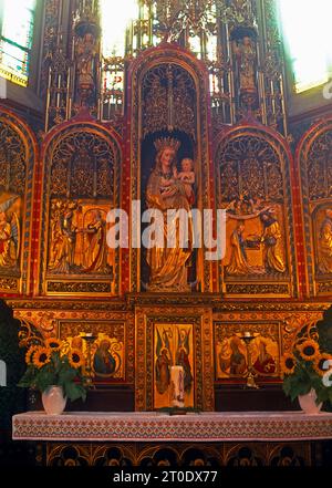 Amsterdam Hollande Eglise St Francis Xavier Statue de Madonna Della Strada (notre-Dame du chemin) patron Saint de la Compagnie des Jésuites Banque D'Images