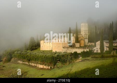 Ferentillo (Ombrie - tr), abbaye de San Pietro in Valle Banque D'Images