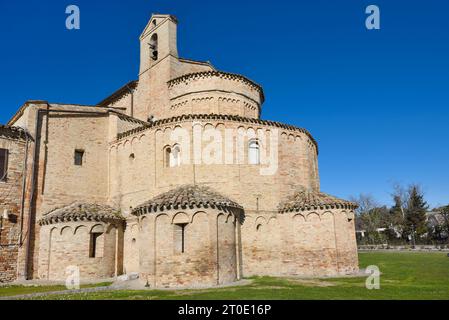 Montecosaro (Marche - Mc). église Santa Maria in Piè di Chienti Banque D'Images