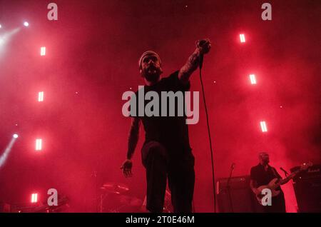 Joe Talbot de Idles au Festival Plisskën à Athènes (Théâtre Vraxon) / Grèce, septembre 2023 Banque D'Images