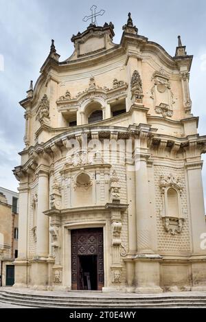 Lecce (Italie, Pouilles, province de Lecce) Église San Matteo, façade Banque D'Images