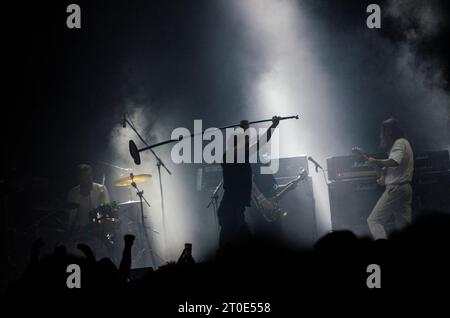 Joe Talbot de Idles au Festival Plisskën à Athènes (Théâtre Vraxon) / Grèce, septembre 2023 Banque D'Images