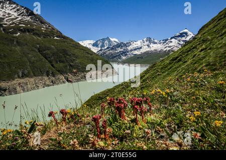 Lac réservoir de Grande-Dixence, Wallis, Suisse Banque D'Images