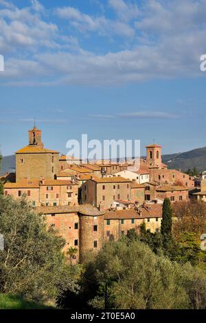 Panicale (Italie, Ombrie, province de Pérouse), vue sur le village Banque D'Images