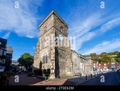 L'église paroissiale de St Thomas a Becket à Cliffe High Street, Lewes, la ville historique du comté de East Sussex, dans le sud-est de l'Angleterre Banque D'Images