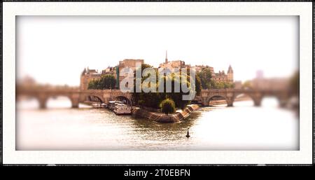 Paris. Pont neuf Pont et Ile de la Cité, Paris, Ile de France, France Banque D'Images