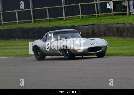 Pedro de la Rosa, Joaquin Folch-Rusinol Corachan, Jaguar E-Type, Royal automobile Club TT Celebration, une heure de course avec deux pilotes, un obligatoire Banque D'Images