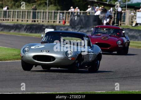 Pedro de la Rosa, Joaquin Folch-Rusinol Corachan, Jaguar E-Type, Royal automobile Club TT Celebration, une heure de course avec deux pilotes, un obligatoire Banque D'Images