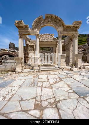 Temple d'Hadrien, ancienne ville d'Éphèse, Selcuk, Izmir, Turquie Banque D'Images