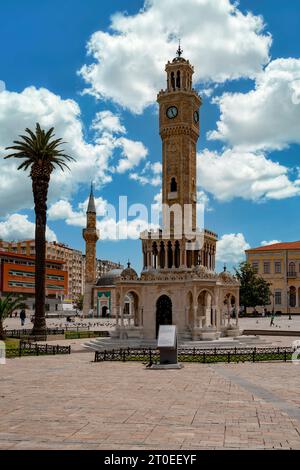 Tour de l'horloge dans le centre-ville izmir, Turquie Banque D'Images