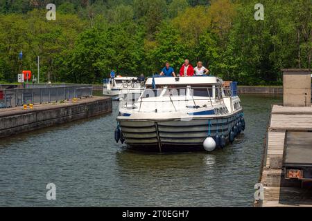 Remontée mécanique Saint-Louis/Arzviller sur le canal Rhin-Marne, Arzviller, Moselle, Grand est, France Banque D'Images