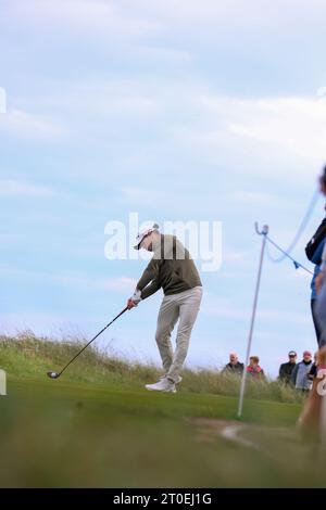 Kingsbarns Fife, Royaume-Uni. 06 octobre 2023. Au Dunhill Links Championship, Gareth Bale s'éteint (crédit photo : David Mollison/Alamy Live News Banque D'Images