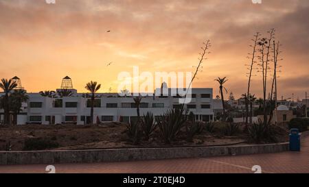 Agadir, Maroc, plage, ville Banque D'Images