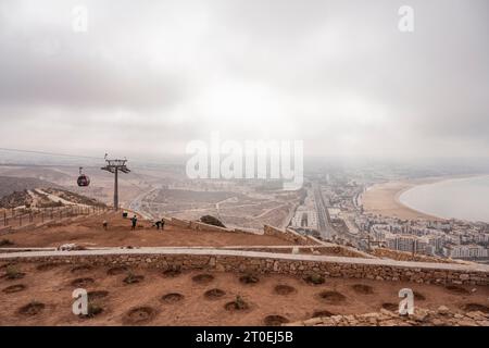 Maroc, Agadir, téléphérique Banque D'Images