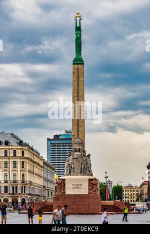 Monument de la liberté à Riga, Lettonie Banque D'Images