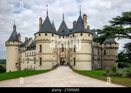 Le château de Chaumont est situé au sud-ouest de la ville de Blois sur une pente raide surplombant la commune de Chaumont-sur-Loire sur les bords de la Loire. Banque D'Images