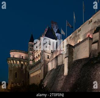 Le château d'Amboise est l'un des châteaux les plus importants de la Loire en termes d'histoire culturelle et fut fréquemment une résidence royale aux 15e et 16e siècles. Il est classé monument historique depuis 1840. Banque D'Images