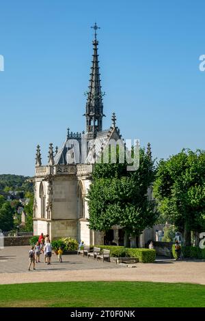 Le château d'Amboise est l'un des châteaux les plus importants de la Loire en termes d'histoire culturelle et fut fréquemment une résidence royale aux 15e et 16e siècles. Il est classé monument historique depuis 1840. Banque D'Images