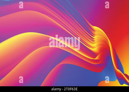 abstrait créatif dégradé trop coloré mélangé avec style ondulé avec fond d'écran vectoriel moderne hd vecteur design Illustration de Vecteur